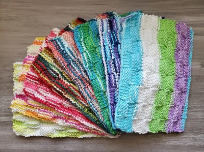 Reusable Knitted Cotton Dishcloths - image3